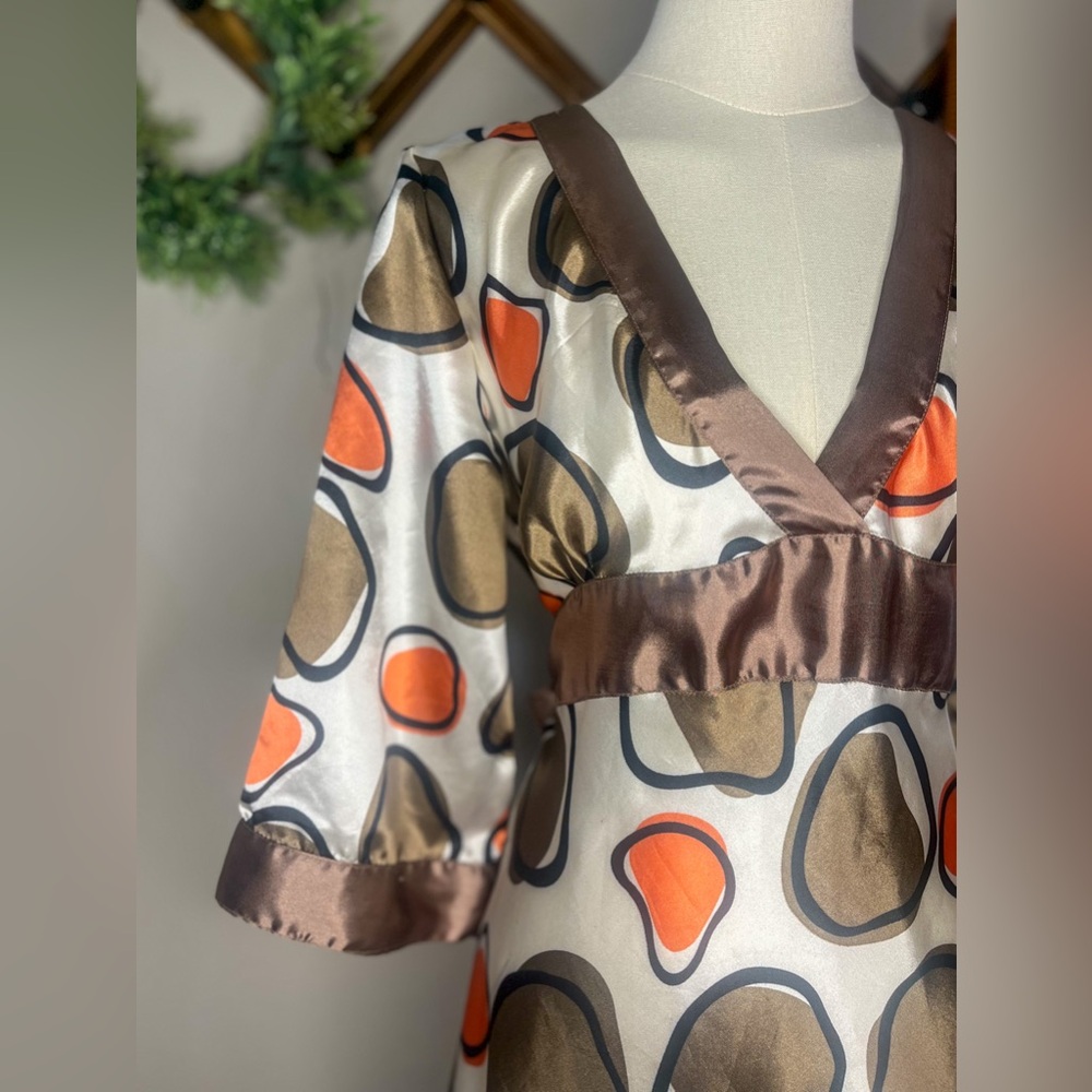 Vintage abstract silk dress